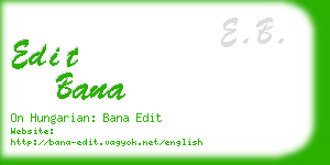 edit bana business card